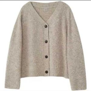 NO OFFER toteme wool and aloaca cardigan cream